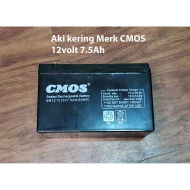 Aki Kering merk CMOS 12V 7,5AH Original - accu - battery- baterai hiyam