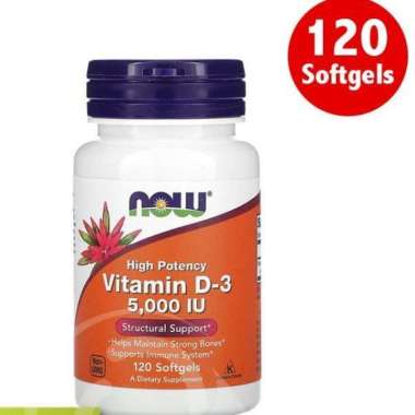 Now D3 5000 IU Vitamin [120 Softgel]