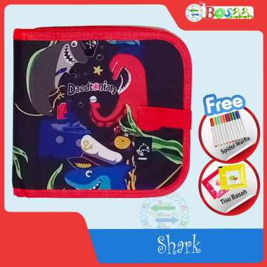 Buku Gambar Portable Ajaib Reusable Buku Tulis Anak Bisa Dihapus 14 Halaman FREE 12 SPIDOL + 1 TISSU