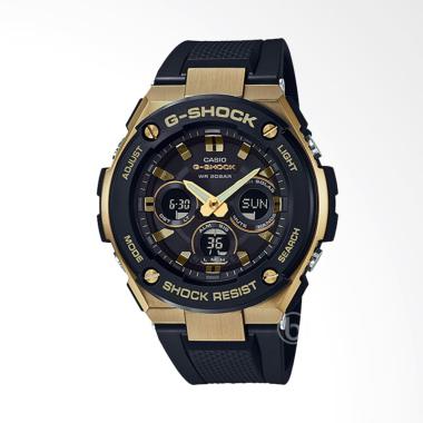 CASIO G-Shock G-Steel Tough Solar Jam Tangan Pria - Black Gold [GST-S300G-1A9] Gold Black