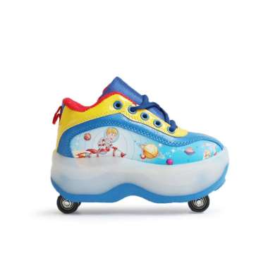 Sepatu Anak Sepatu Roda Anak Roda 4 Roket Biru 30