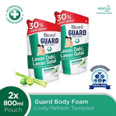 Promo Harga Biore Guard Body Foam Lively Refresh 800 ml - Blibli