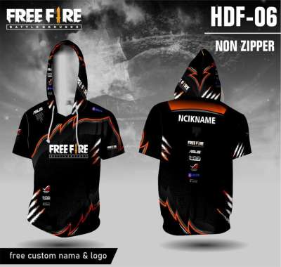 Jersey hoodie free fire baju ff rog kaos game M