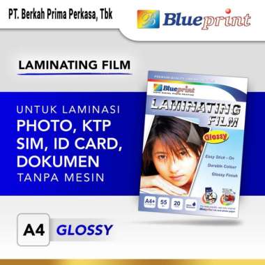 BLUEPRINT Kertas Laminating / Laminating Glossy Photo Paper Film A4