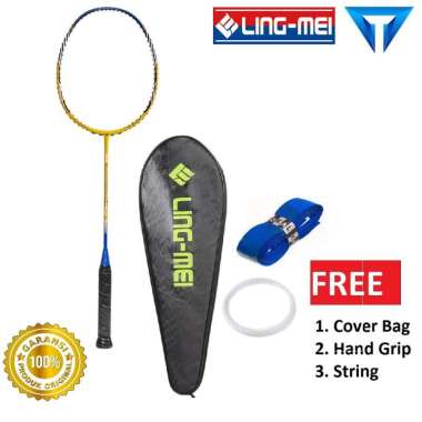 Professional Manufacturing Technology MingYuHui LingMei Single Dedicated Nano-carbon Fiber H Series Badminton Racket Including Badminton Bag And 3 Racket Anti-skid Belt. 