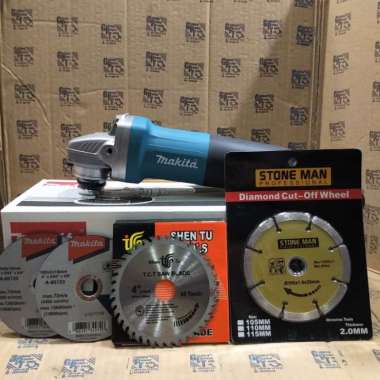 Mesin Gerinda Gurinda Tangan Paket Mata Potong Lengkap Makita 9553B 100 % ORIGINAL
