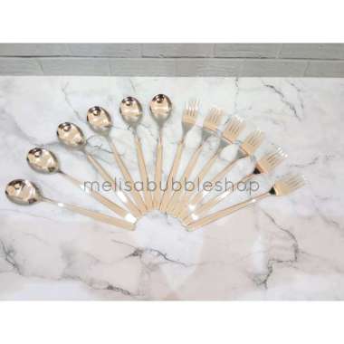 BIMA KOREAN MIX SENDOK GARPU KOREA MAKAN KOREA ALAT MAKAN KR216003 KR216004