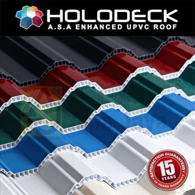 Atap Holodeck UPVC Roof Panjang 5 meter Translucent (transparan 30%)