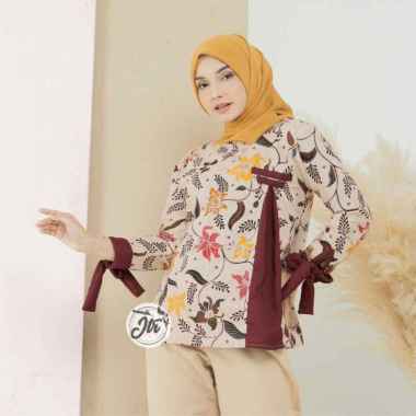 Atasan batik wanita Blouse Wanita modern - Ayana Blouse kerja Kantor batik seragam batik kerja wanit