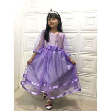 Gaun pesta anak prempuan/Dress anak cewek baju pesta dress muslim anak 7-8 tahun
