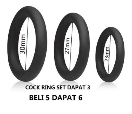 D101 Cock ring silikon isi 3 silica gel alat bantu delay pria dewasa