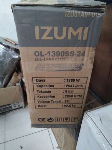 IZUMI OL 1390 SS 24 Kompresor IZUMI OL 1390 SS 24 1.75 HP Kompressor IZUMI OL 1390 SS