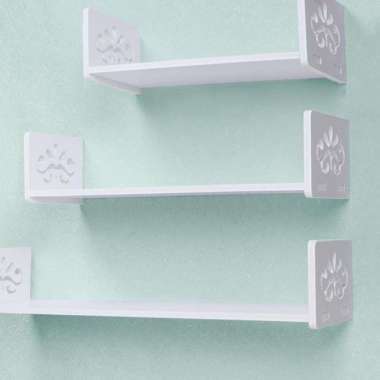 Fthree Store Rak Dinding  3 susun (1 Set 3 Pcs) Rak Dinding Vintage 3 Layer