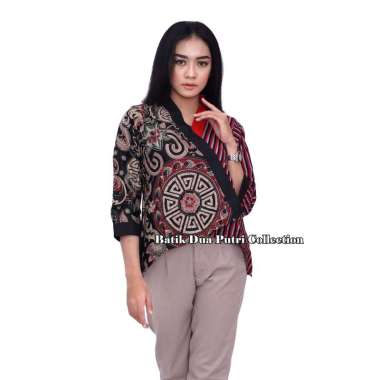 Batik Wanita Modern Bola Merah Hongkong By Batik Dua Putri Collection 3L