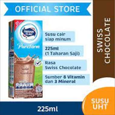 Promo Harga Frisian Flag Susu UHT Purefarm Swiss Chocolate 225 ml - Blibli
