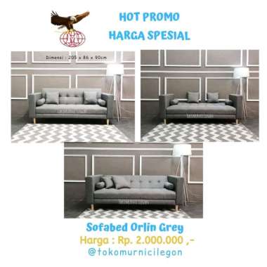 Sofabed Orlin Grey ( Free Ongkir Cilegon Serang ) abu