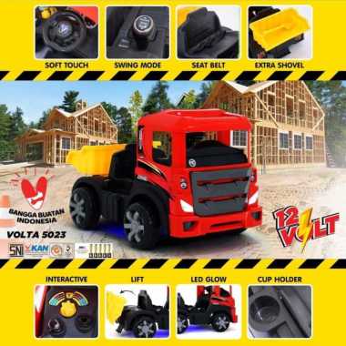 VOLTA 5032 Mega Truck Mainan Anak Mobil Aki Truck Pasir Merah