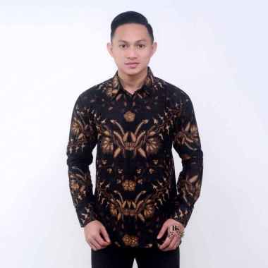 Baju Batik Pria Kemeja Batik Pekalongan Murah Lengan Panjang Motif Bunga Gurita Adem New Modern Sera