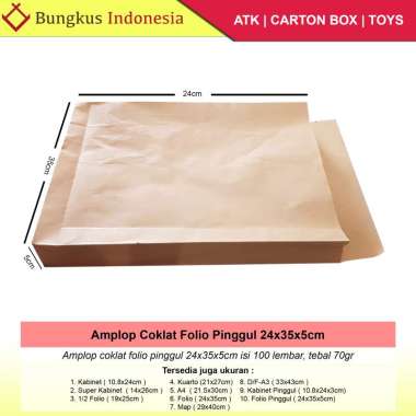 Amplop Coklat Folio Pinggul isi 100