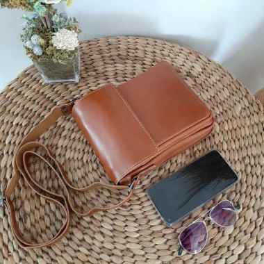 TAS KULIT PRIA ASLI SELEMPANG PULL UP KULIT SAPI KHAS GARUT SUKAREGANG