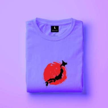 SUPER TEE FASHION PRIA PAKAIAN KAOS POLO PRIA KAOS JAPAN UNGU MUDA XXL