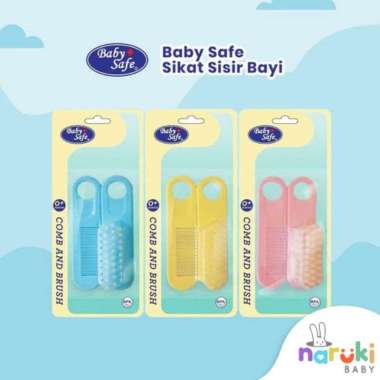 Sisir Bayi Baby Safe Comb and Brush Set BD195 Biru