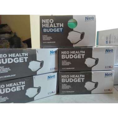 Masker Neo Health Non Medis Earloop 3 PLY Sebox Isi 50 PCS