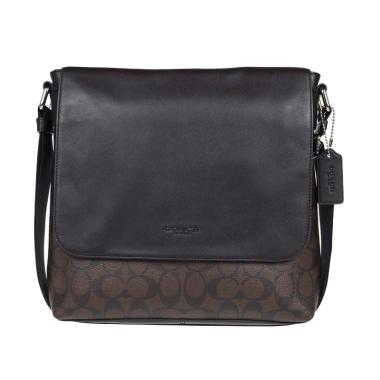 Coach Medium Signature Messenger Ba ... as Selempang Pria - Brown