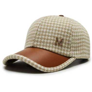 Baseball cap : BRITISH PLAID - Topi baseball topi golf topi pria topi wanita One Size KHAKI
