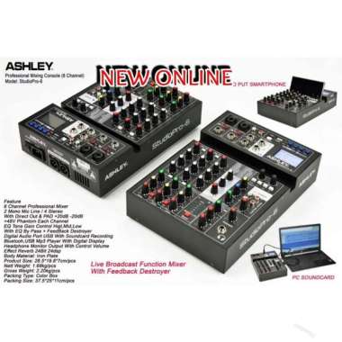 MIXER ASHLEY STUDIOPRO6 / STUDIO PRO6 / STUDIO PRO 6 + ANTI FEEDBACK