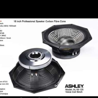 Speaker Komponen Ashley AL18-125 / AL18 125 18INCH CARBON SPEAKER