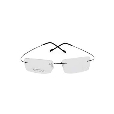Hamlin Mackenzie Frame Kacamata Pria Wanita Frameless Titanium Ultra Light ORIGINAL - Black