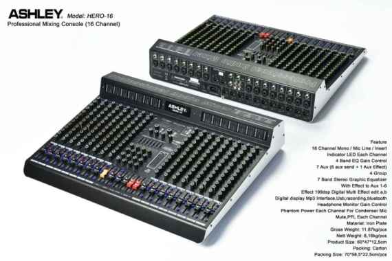 Mixer Ashley HERO 16 16 Channel ORIGINAL