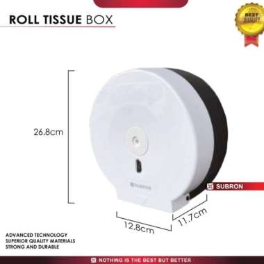 Kotak Tisu Roll Box Besar Plastik Putih Hitam Tissue Bulat