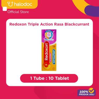 Redoxon Triple Action Rasa Blackcurrant 10 Tablet Effervescent