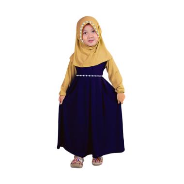 BajuYuli Gamis Anak Perempuan - Navy Cream