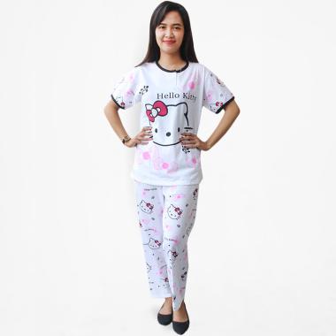 Aily IR01 Motif Hello Kitty Setelan Piyama Baju Tidur Wanita