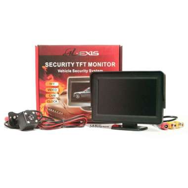 Alexis Monitor Mobil 4.3 inch plus Kamera Mundur LED Flash SET