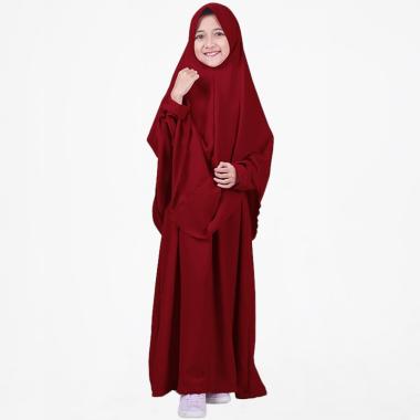 BajuYuli Gamis Syar'i Polos Wolly Crepe Baju Muslim Anak Perempuan