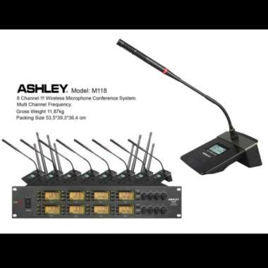 Mic Wireless Podium Ashley M118 8buah Mic Meja Digital