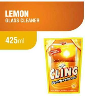 [LEMON] Cling Pouch Varian Kuning Pembersih Kaca 425 ml / Pembersih Kaca Jendela / Pembersih Kaca Pi