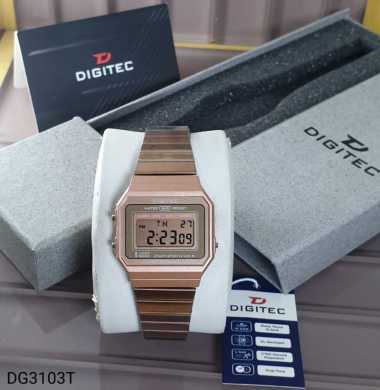 BERGARANSI 100% Jam Tangan Wanita Digitec Digital Strap Stainless Steel Water Resistance D9384 Jam T