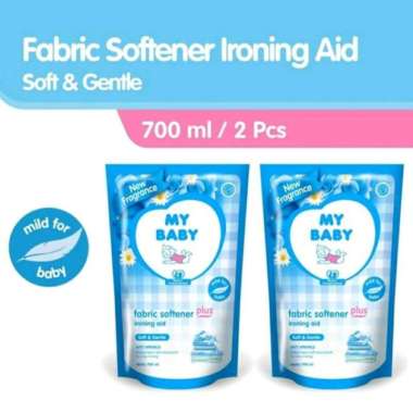 My Baby Fabric Softener Mild For Baby Soft & Gentle 700Ml Paket 2 Pcs