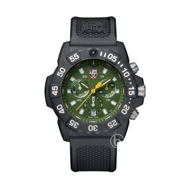 Luminox Navy Seal Chronograph Swiss Made Jam Tangan Pria [Original/ XS.3597] Black Green