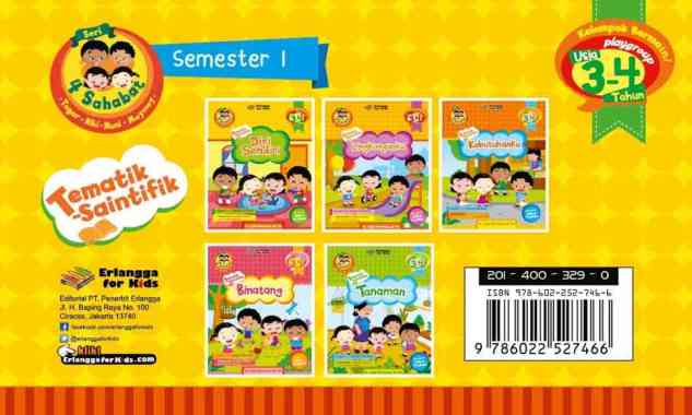 PAKET SERI 4SAHABAT TEMATIK SAINTIFIK DI KEL BERMAIN SMT.1