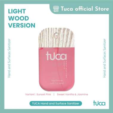 Tuca Hand Sanitizer and Surface Sanitizer - Sunset Pink - Food Grade Custom Hand Sanitizer Wood Vers