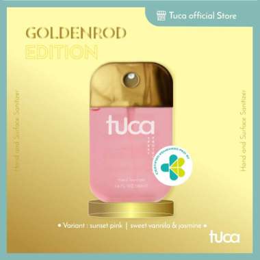 Tuca Hand Sanitizer and Surface Sanitizer - Sunset Pink - Food Grade Custom Hand Sanitizer Goldenrod
