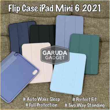 Flip Case iPad Mini 6 2021 Folio Soft Silicone Standing Casing Smart Cover New Ungu