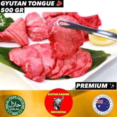 LIDAH SAPI SLICE GYUTAN PREMIUM 500 GRAM IMPORT DARI AUSTRALIA/LIDAH SAPI ASAP/LIDAH SLICE BBQ/LIDAH