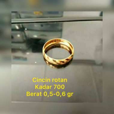 Cincin emas asli kadar 700/16k 0,55 gr